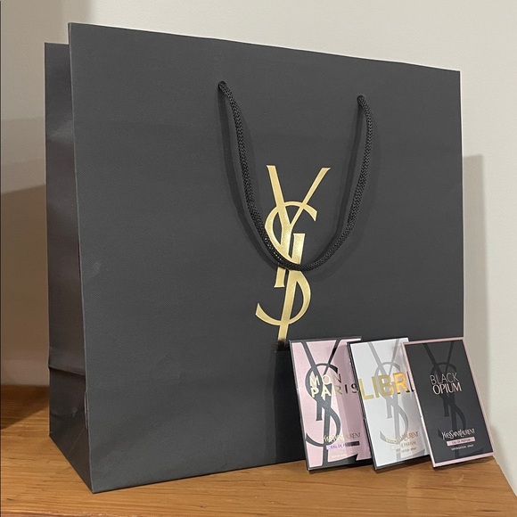 Yves Saint Laurent Other - 🦁 YSL Black LARGE Gift Bag with Perfume Samples